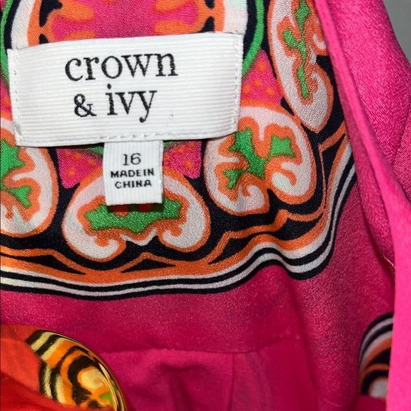 Crown & Ivy Pink Patterned Dress - Picture 12 of 12